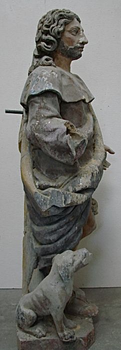 statue : Saint Roch, profil droit