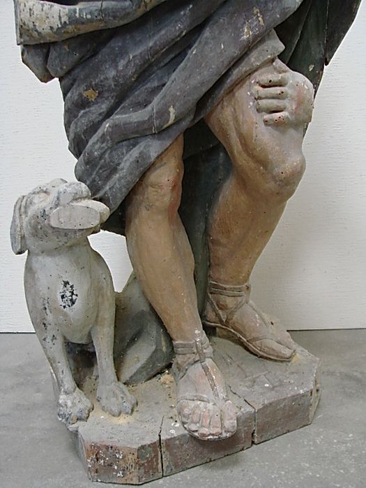 statue : Saint Roch, détail