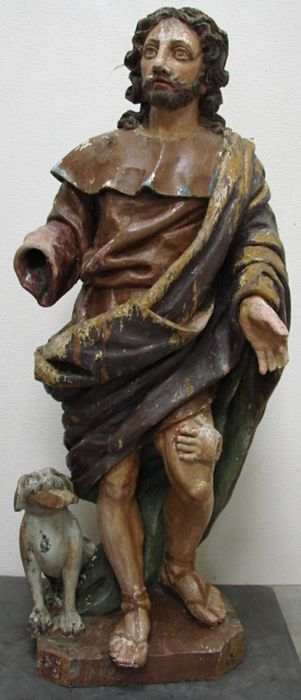 statue : Saint Roch, profil gauche