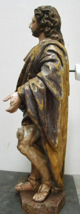 statue : Saint Roch, profil gauche