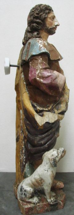 statue : Saint Roch, profil droit