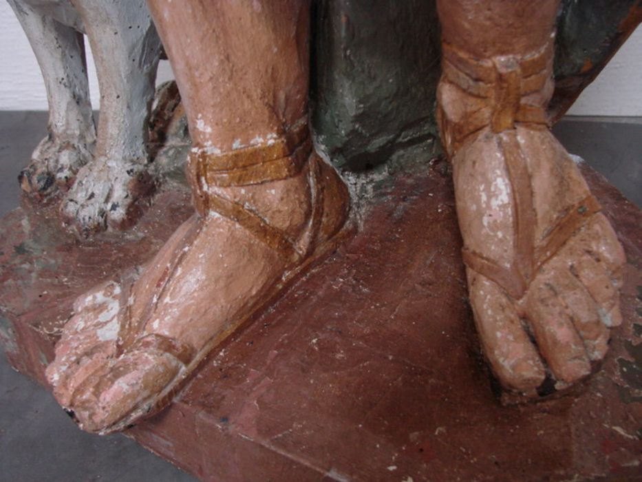 statue : Saint Roch, détail