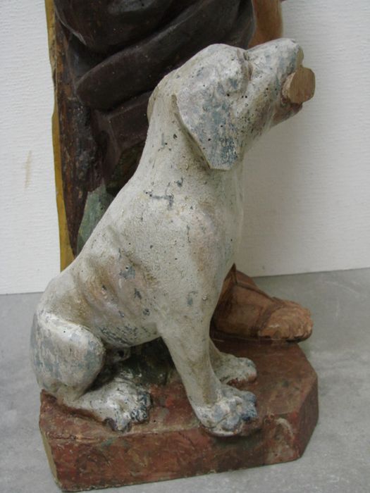 statue : Saint Roch, détail