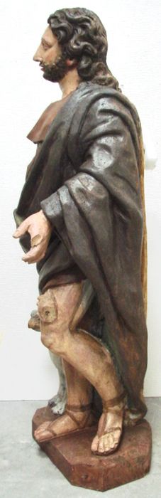 statue : Saint Roch, profil gauche