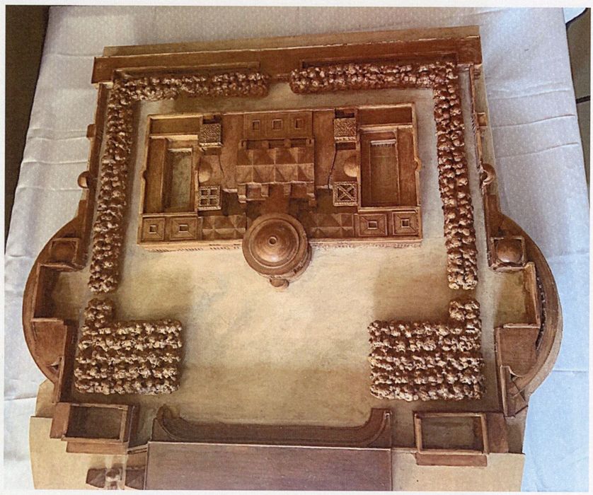 maquette : plan-relief de la Rome antique, module n°94 : Thermes de Caracalla