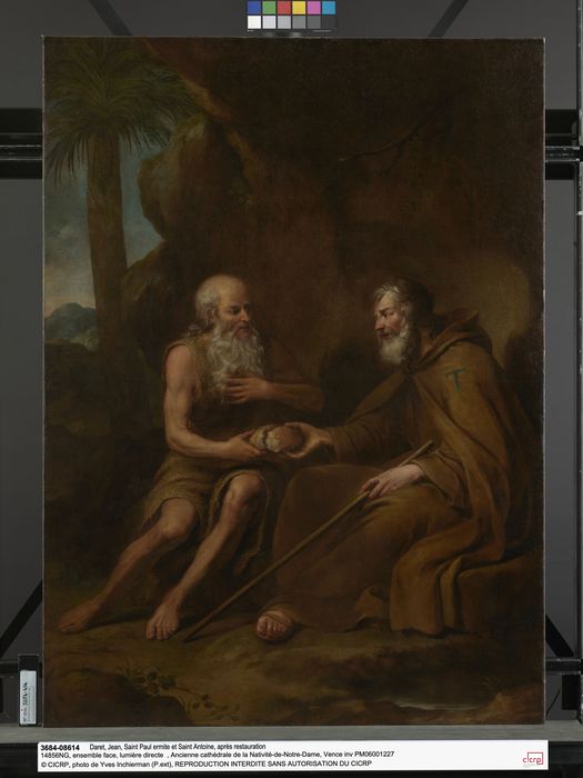 tableau : Saint Paul ermite et saint Antoine - © Ministère de la Culture (France), Médiathèque du patrimoine et de la photographie (département de la documentation) ; © CICRP – tous droits réservés