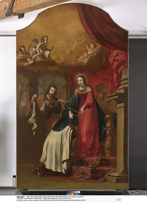 tableau : Sainte Thérèse recevant les insignes de son ordre - © Ministère de la Culture (France), Médiathèque du patrimoine et de la photographie (département de la documentation) ; © CICRP – tous droits réservés
