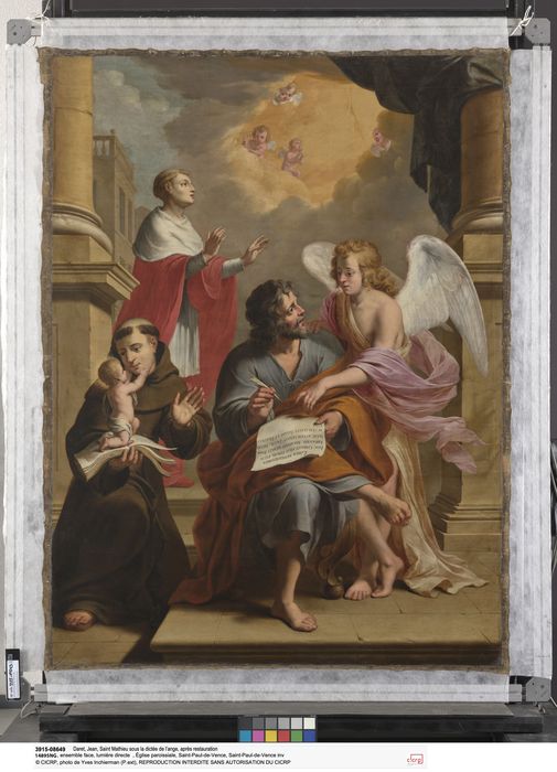 tableau : Saint Matthieu et l’ange, saint Antoine de Padoue et le bienheureux Pierre de Luxembourg  - © Ministère de la Culture (France), Médiathèque du patrimoine et de la photographie (département de la documentation) ; © CICRP – tous droits réservés