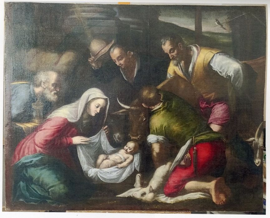 tableau : Adoration des bergers (photocopie numérisée)