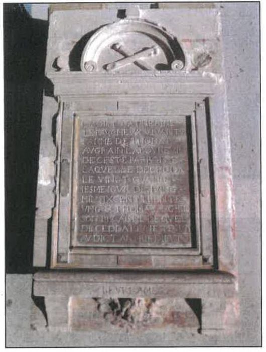 plaque commémorative de Catherine Lefaucheux (photocopie numérisée)