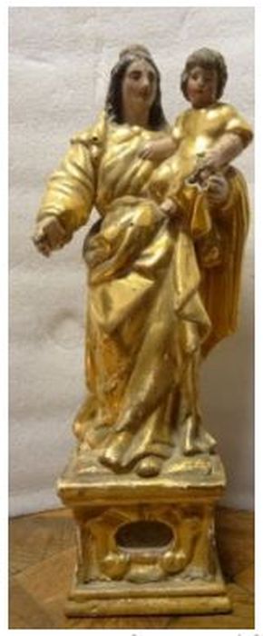 statue (statuette) : Vierge à l'Enfant (photocopie numérisée)