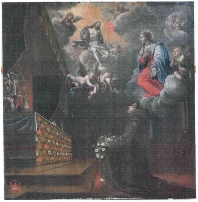 tableau : Tentation de saint François d'Assise vaincue à Portioncule (La) (photocopie numérisée)