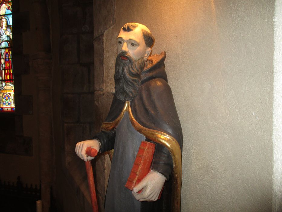 statue : Saint Antoine, vue partielle