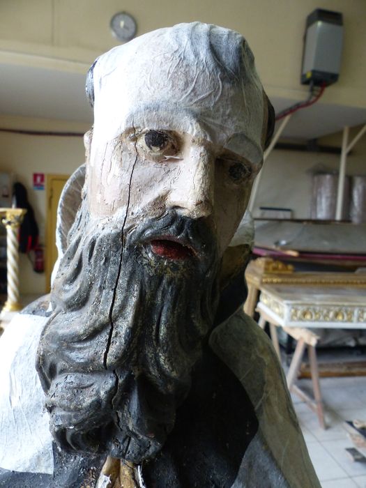 statue : Saint Antoine, détail