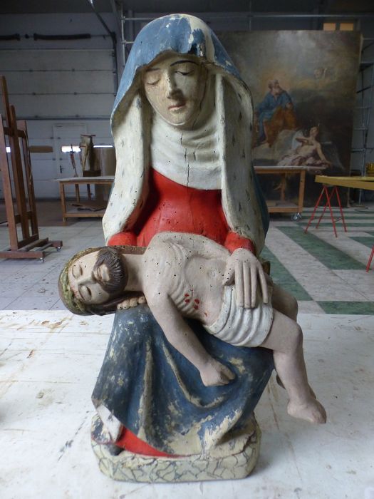 groupe sculpté : Vierge de Pitié