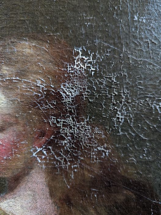 tableau : Ananie imposant les mains à Saint Paul, détail