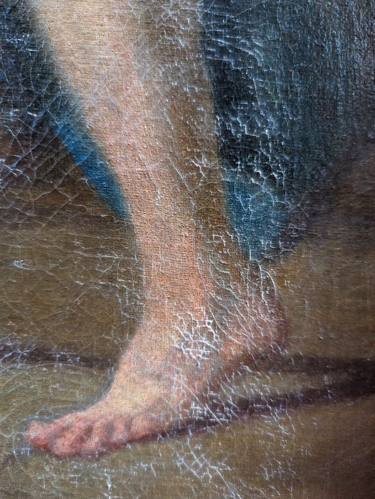 tableau : Ananie imposant les mains à Saint Paul, détail