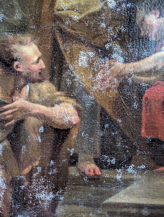 tableau : Ananie imposant les mains à Saint Paul, détail
