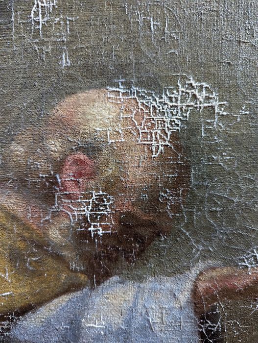 tableau : Ananie imposant les mains à Saint Paul, détail