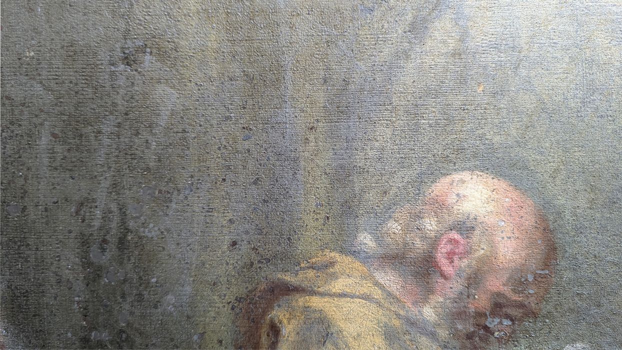 tableau : Ananie imposant les mains à Saint Paul, détail