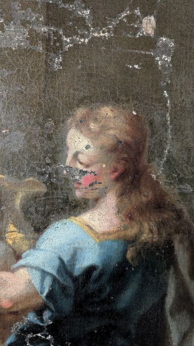 tableau : Ananie imposant les mains à Saint Paul, détail