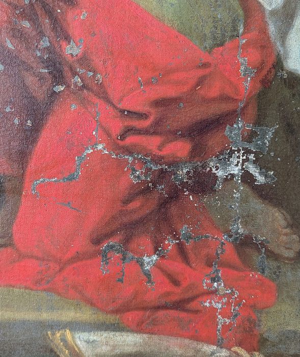 tableau : Ananie imposant les mains à Saint Paul, détail