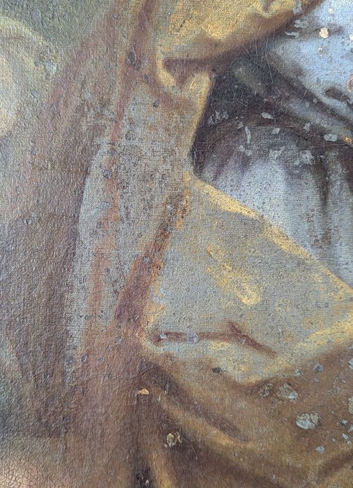 tableau : Ananie imposant les mains à Saint Paul, détail