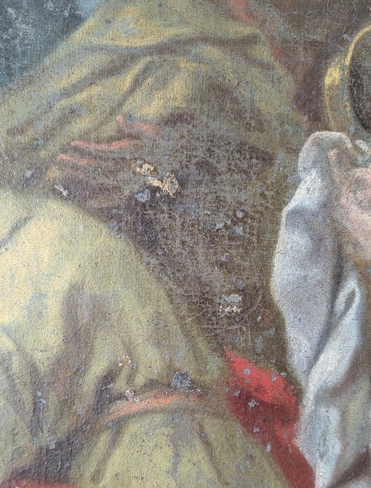 tableau : Ananie imposant les mains à Saint Paul, détail