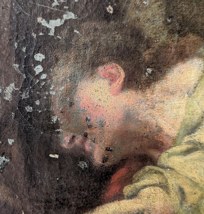 tableau : Ananie imposant les mains à Saint Paul, détail
