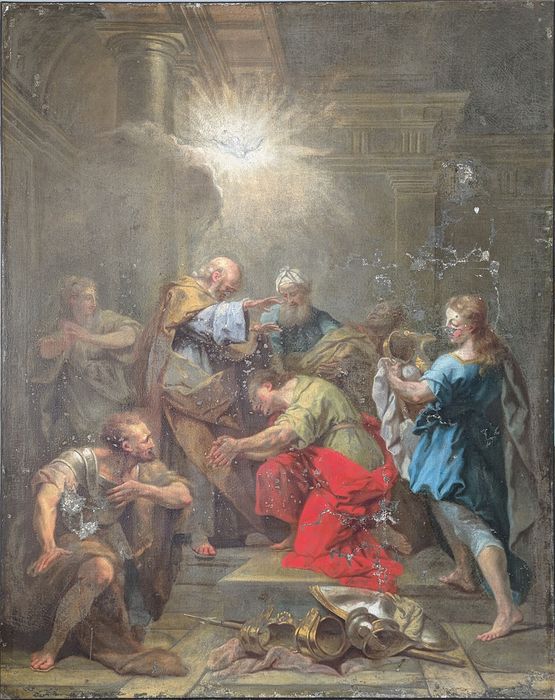 tableau : Ananie imposant les mains à Saint Paul