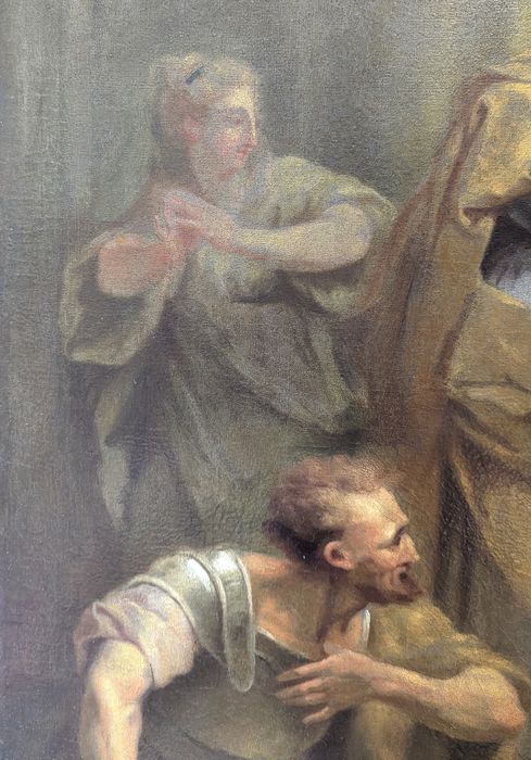 tableau : Ananie imposant les mains à Saint Paul, détail