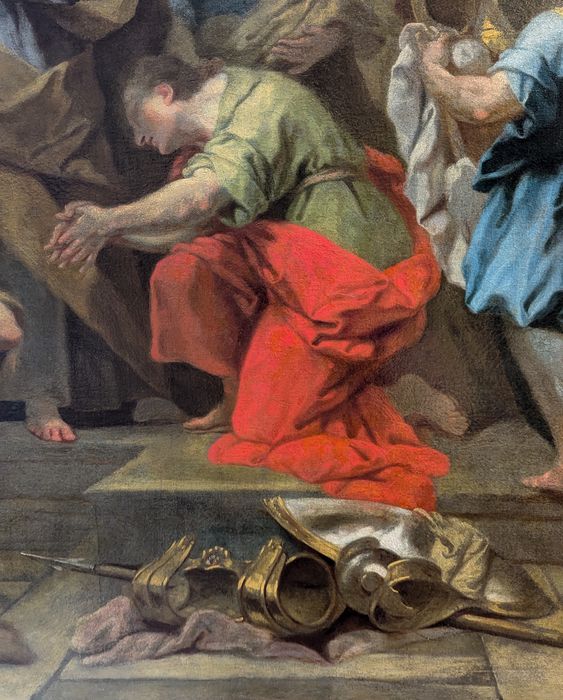 tableau : Ananie imposant les mains à Saint Paul, vue partielle