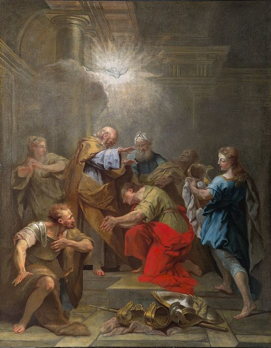 tableau : Ananie imposant les mains à Saint Paul