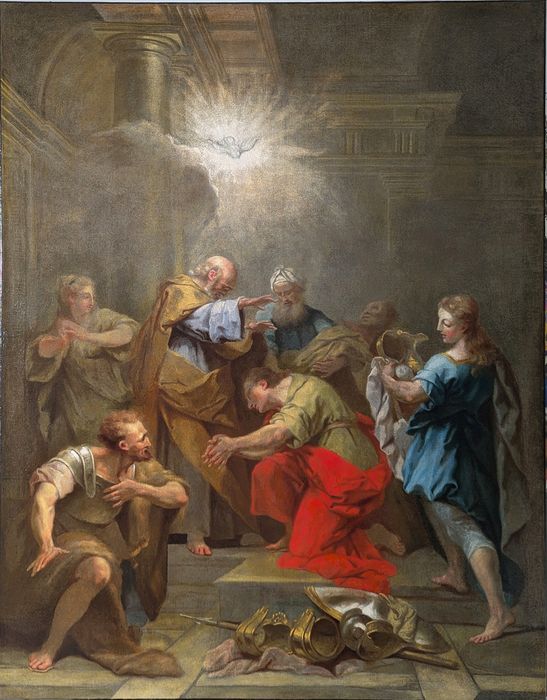 tableau : Ananie imposant les mains à Saint Paul