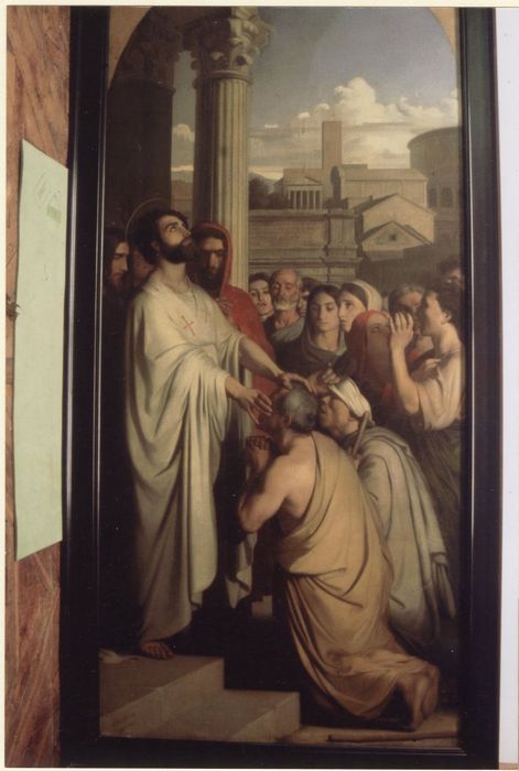 tableau : saint Clair guérissant les aveugles