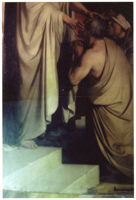 tableau : saint Clair guérissant les aveugles, détail