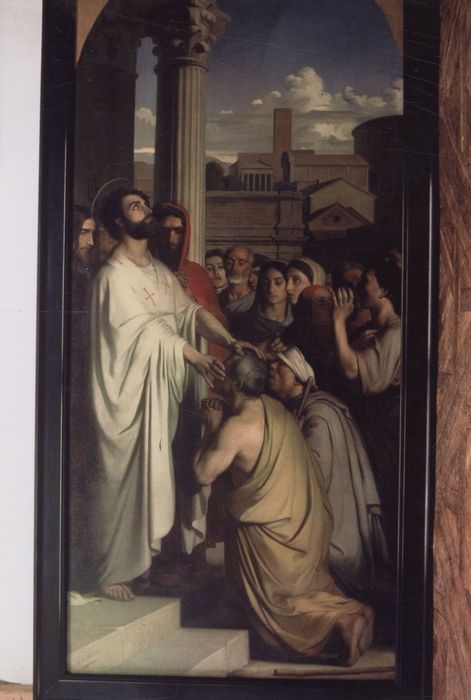 tableau : saint Clair guérissant les aveugles
