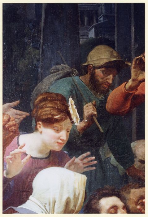tableau : saint Clair guérissant l'aveugle, détail