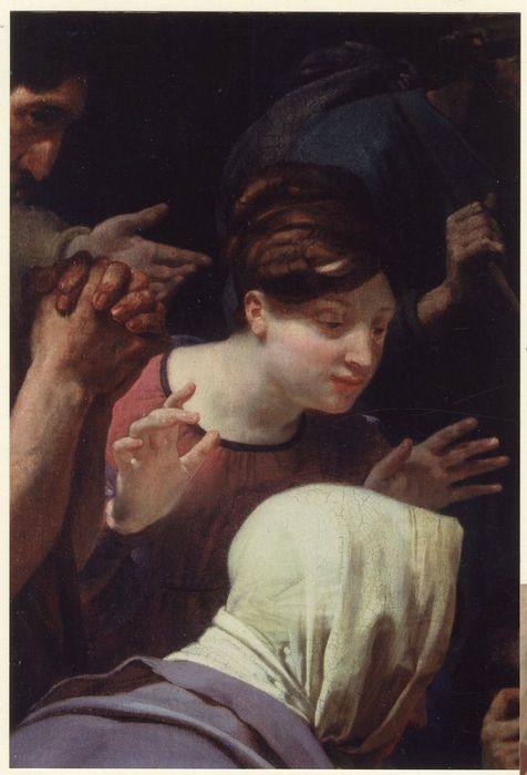 tableau : saint Clair guérissant l'aveugle, détail