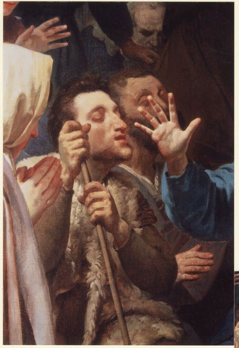 tableau : saint Clair guérissant l'aveugle, détail