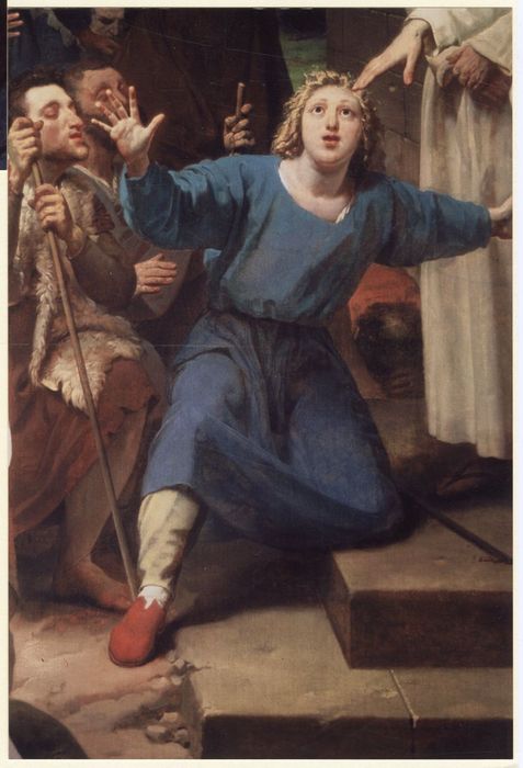 tableau : saint Clair guérissant l'aveugle, détail