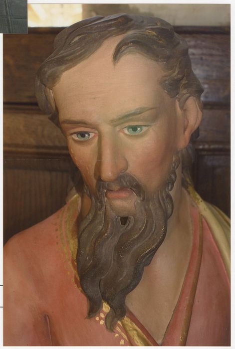 statue : saint Paul, détail