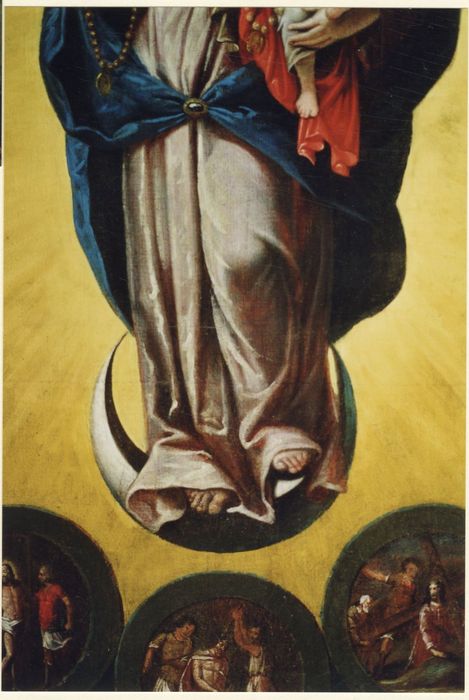 tableau : la Vierge du Rosaire, détail