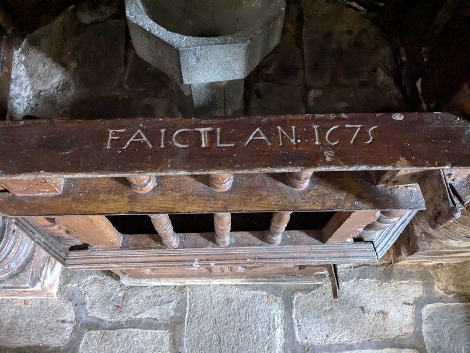 fonts baptismaux, détail de l’inscription