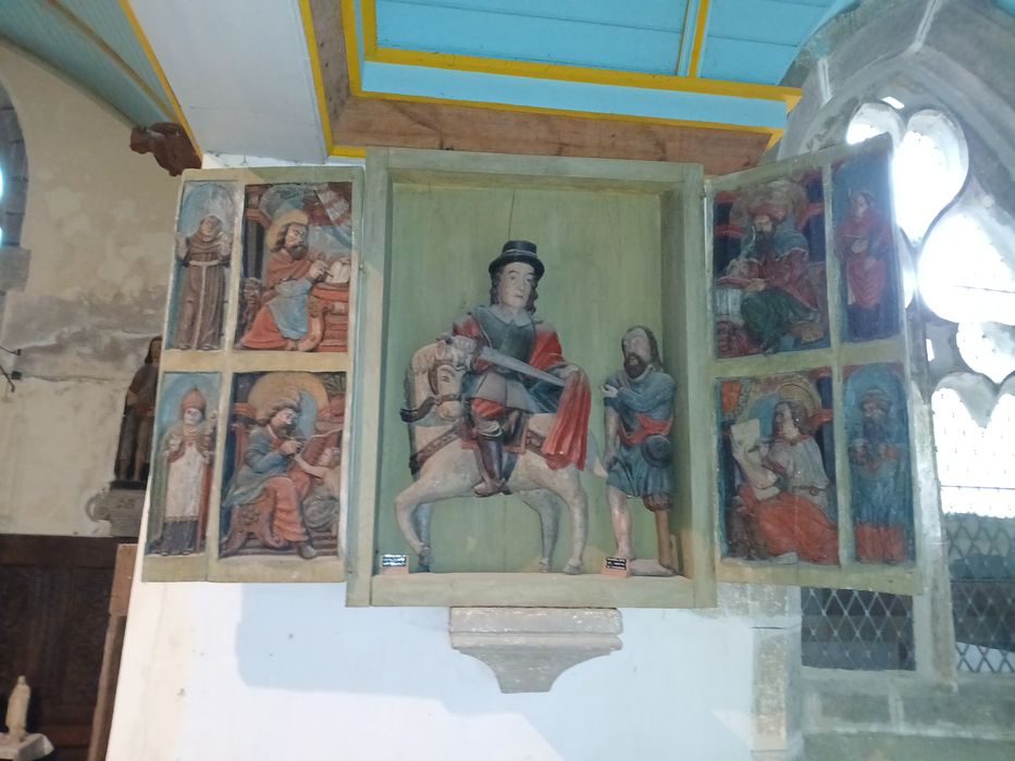 groupe sculpté : Saint Martin et le Pauvre