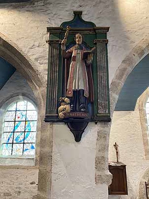Statue et sa niche : Saint Mathurin