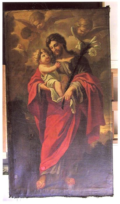 tableau : Saint Joseph portant l'Enfant Jésus