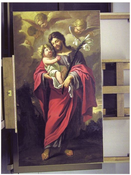 tableau : Saint Joseph portant l'Enfant Jésus