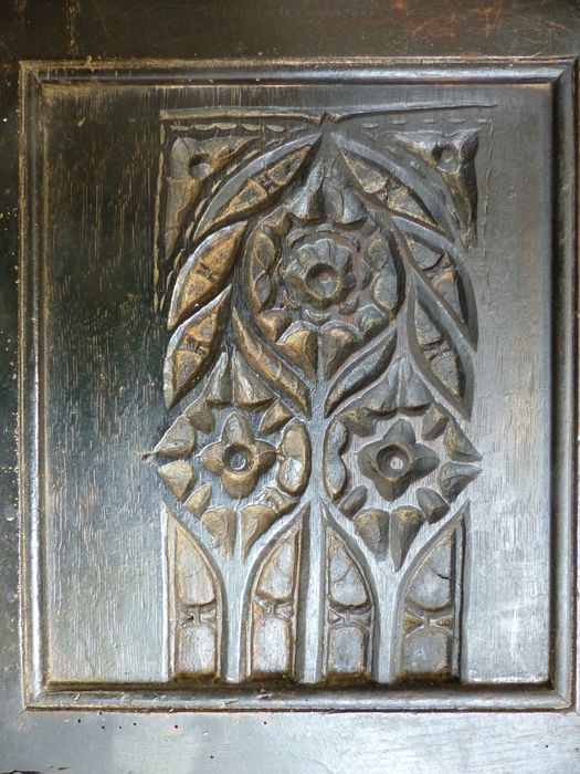siège de célébrant, détail