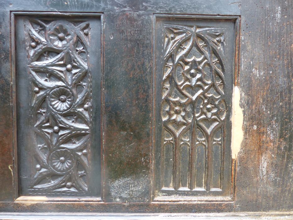 siège de célébrant, détail